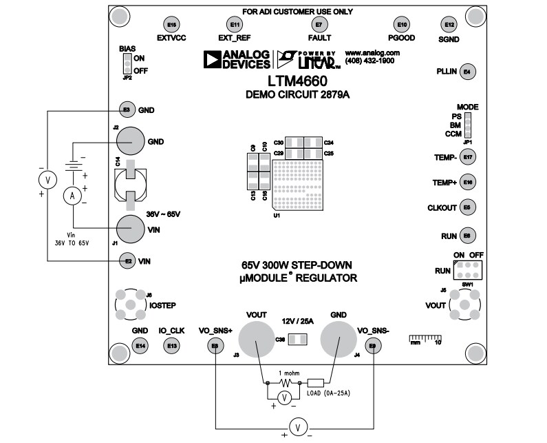 Location Circuit - Analog Devices Inc. DC2879A Demo Board for the LTM4660